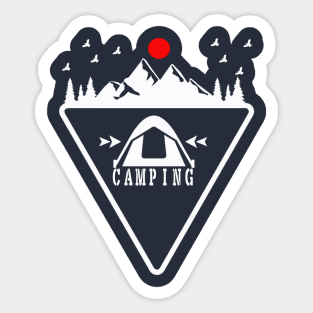 Nature at its best mood, hiking, trekking, adventure, outdoor recreation, sports, camping Sticker